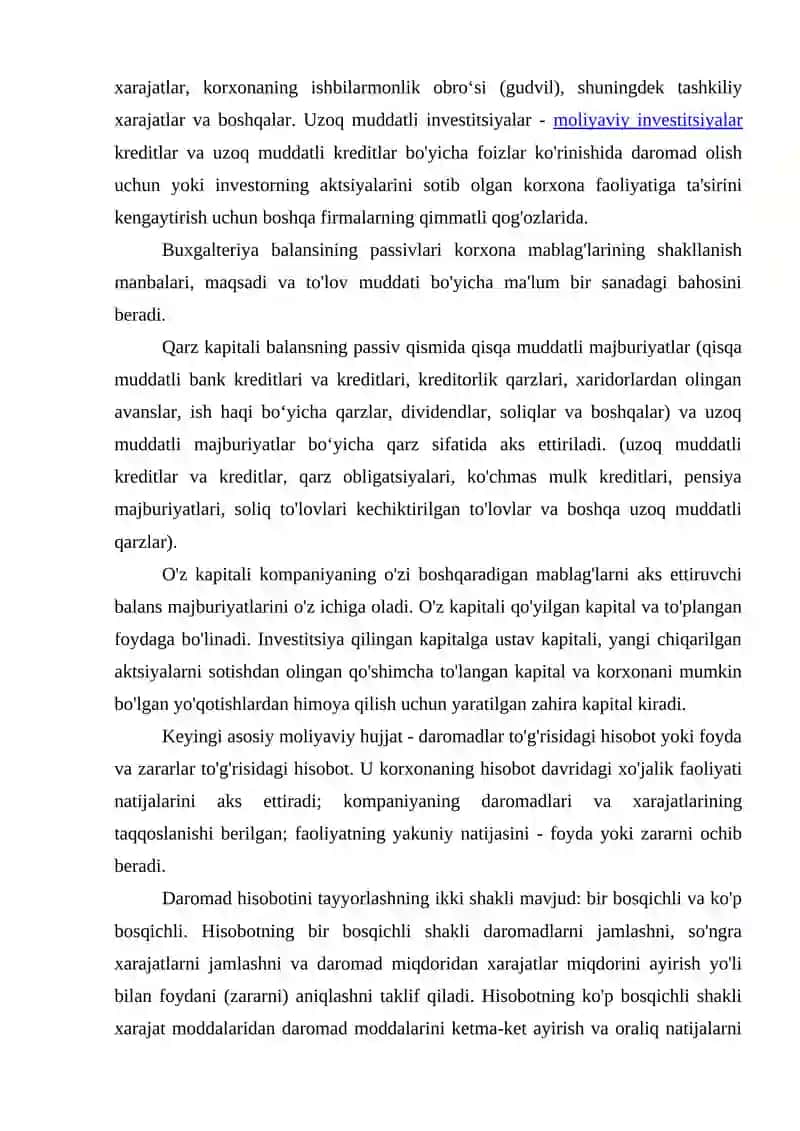 Korxonaning Moliyaviy Resurslari 3
