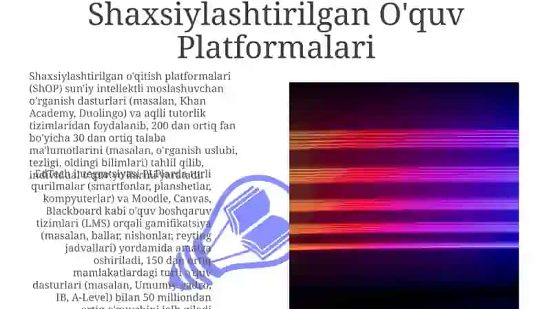 Shaxsiylashtirilgan O'quv Platformalari 3