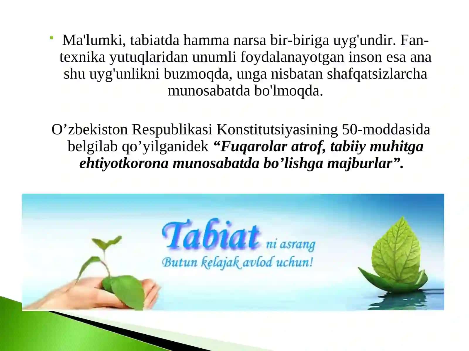 INSONIYATNING EKOLOGIK IXTISOSLASHISHI 3