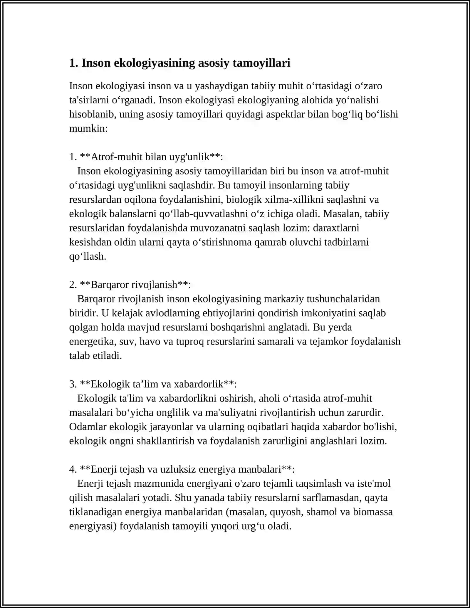 INSON EKOLOGIYASI VA ADAPTATSIYASI 3