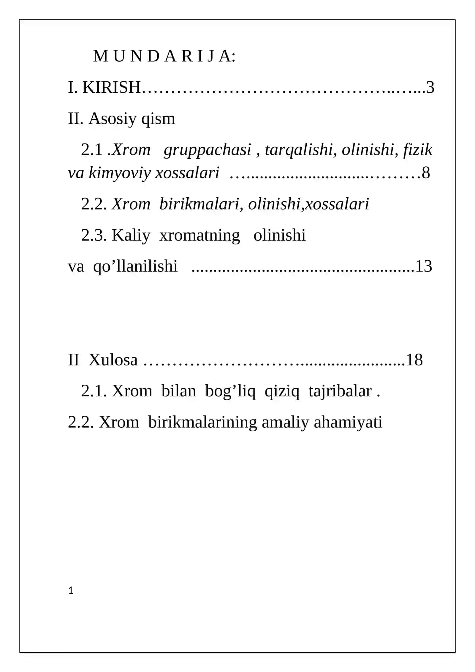 Kaliy xromatning olinishi va xossalari 3