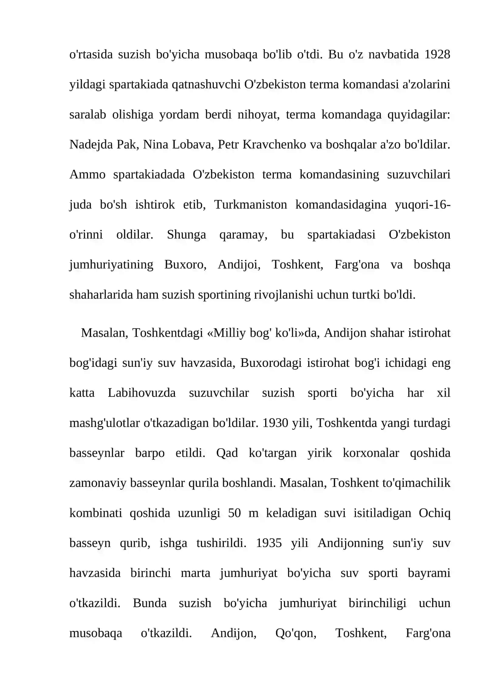 Suzish sport turining rivojlanishi va Oʻzbekistonda taraqqiyoti 3