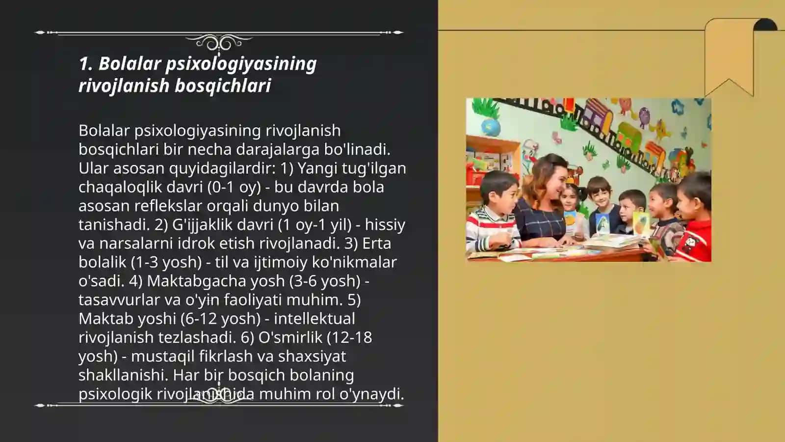 Bolalar psixologiyasi fanining kategoriyalari va muammolari 3