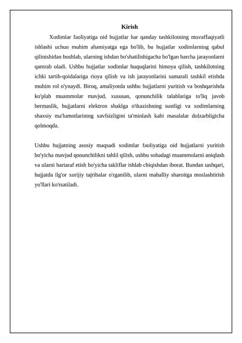 Xodimlar faoliyatiga oid hujjatlar 3