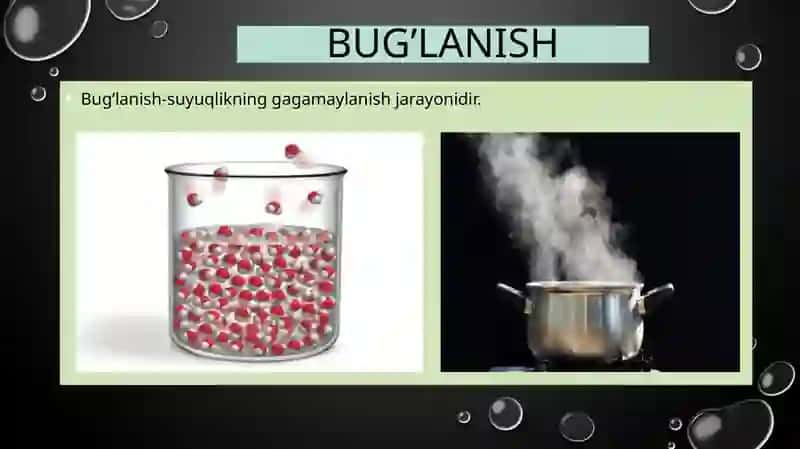 Qaynash, Bug’lanish, Kondensatsiya 3