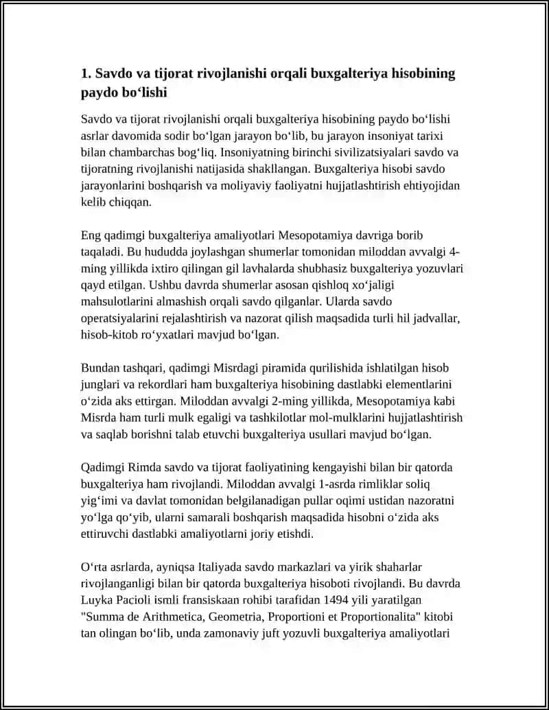 BUGALTIRYA HISOBINING PAYDO BOʻLISHI 3