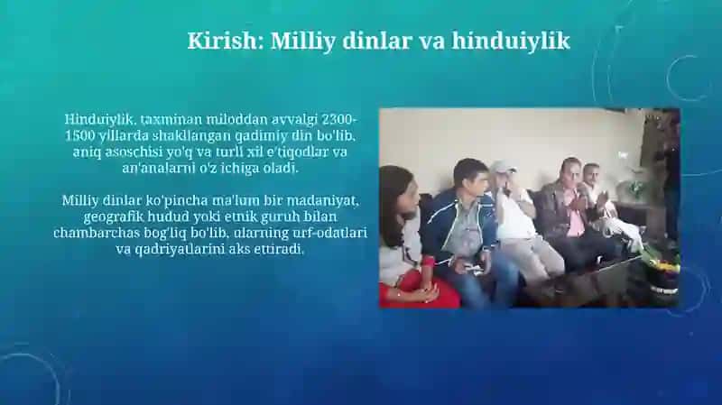 Milliy dinlar.Hindiuzim 3
