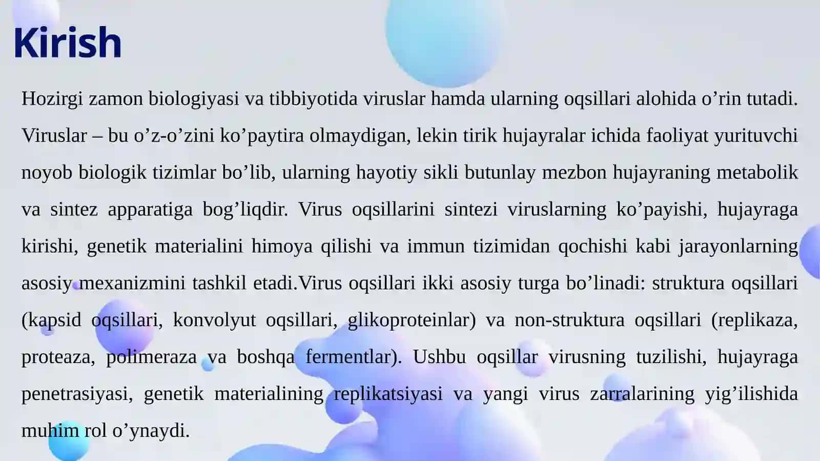 Virus oqsillarini sintezi 3