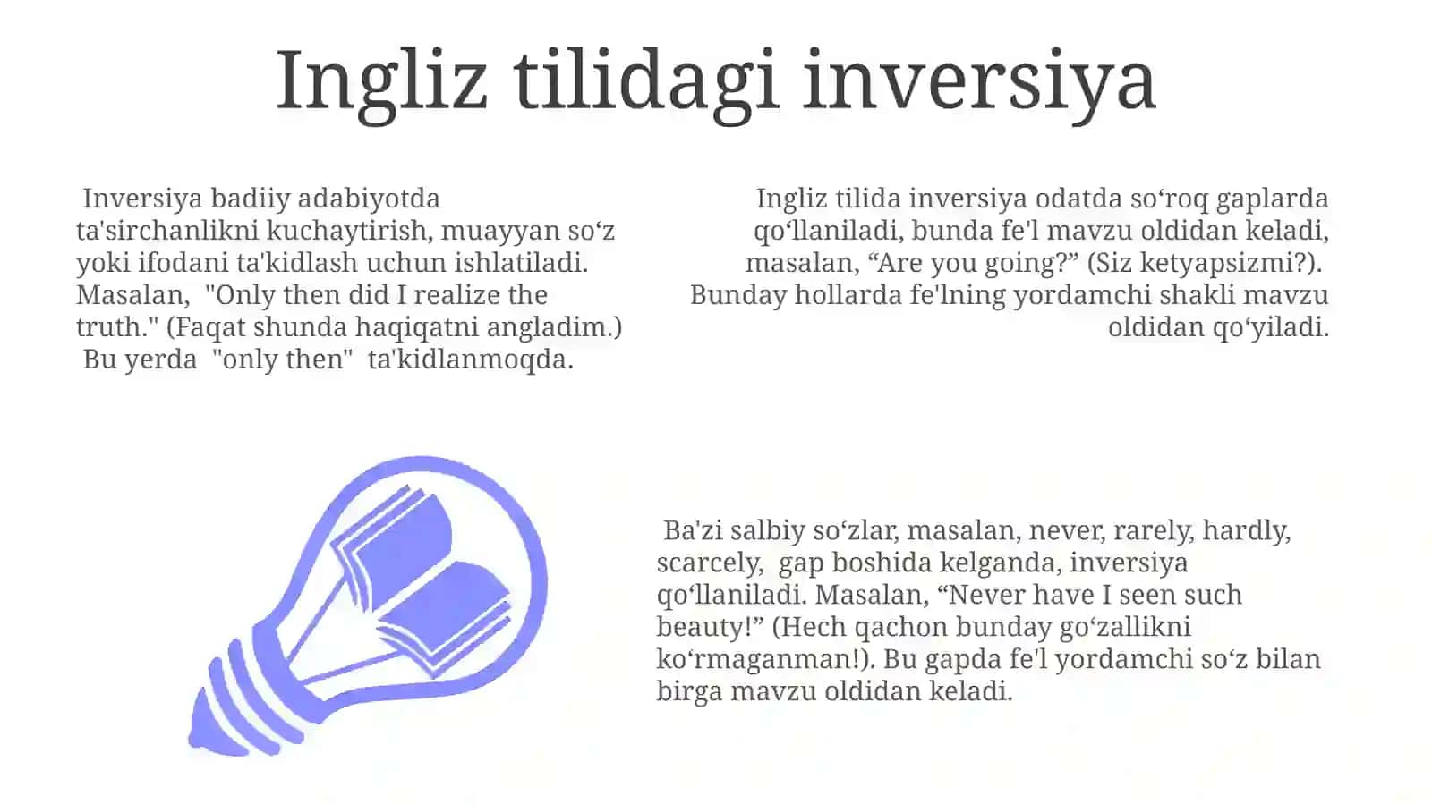 Ingliz tilidagi inversiya 3