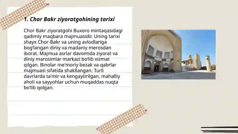 Chor Bakr ziyoratgohi 3