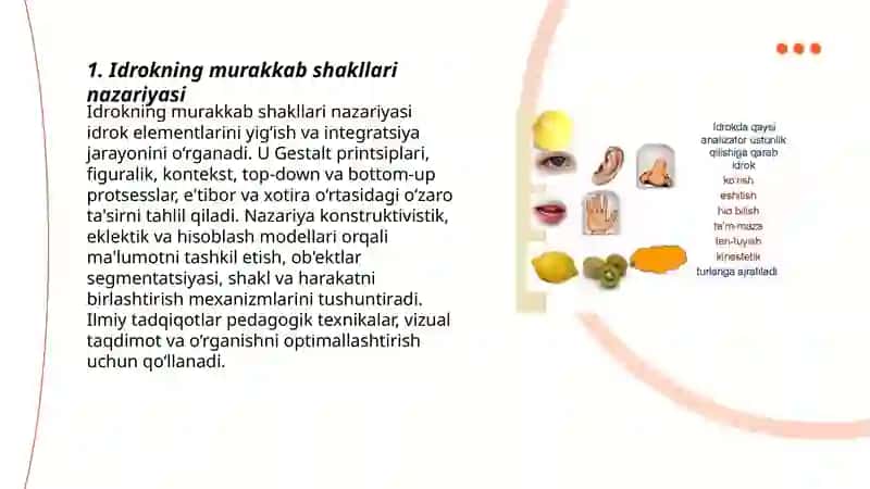 Idrokning murakkab shakllari va o'rganish metodlari 3