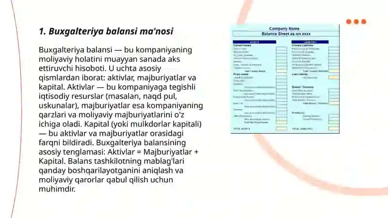 Buxgalteriya balansi va uning tuzilishi 3