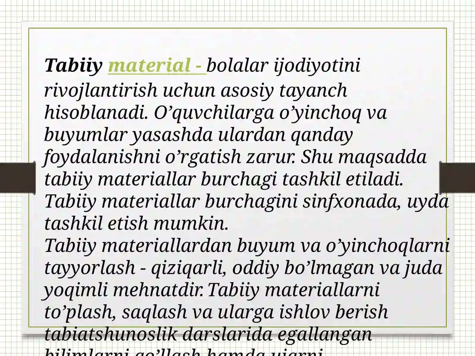 Tabiiy materiallardan turli o'yinchoqlar yasash 3