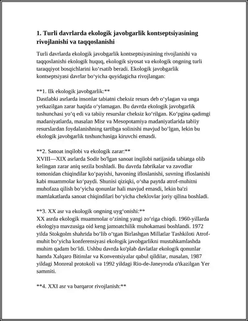 TURLI DAVRLARDA EKALOGIK JAVOBGARLIK MASALALARINI TAQQOSLASH 3