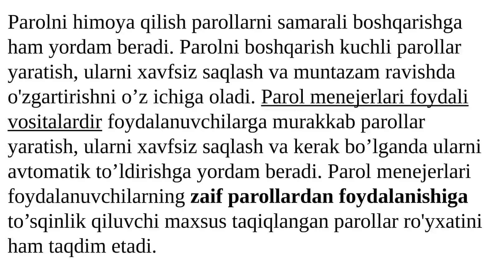 Parollarni saqlash va o'zaro taqqoslash 3