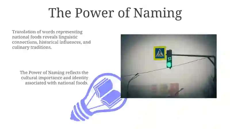 Translation of words representing national food 3