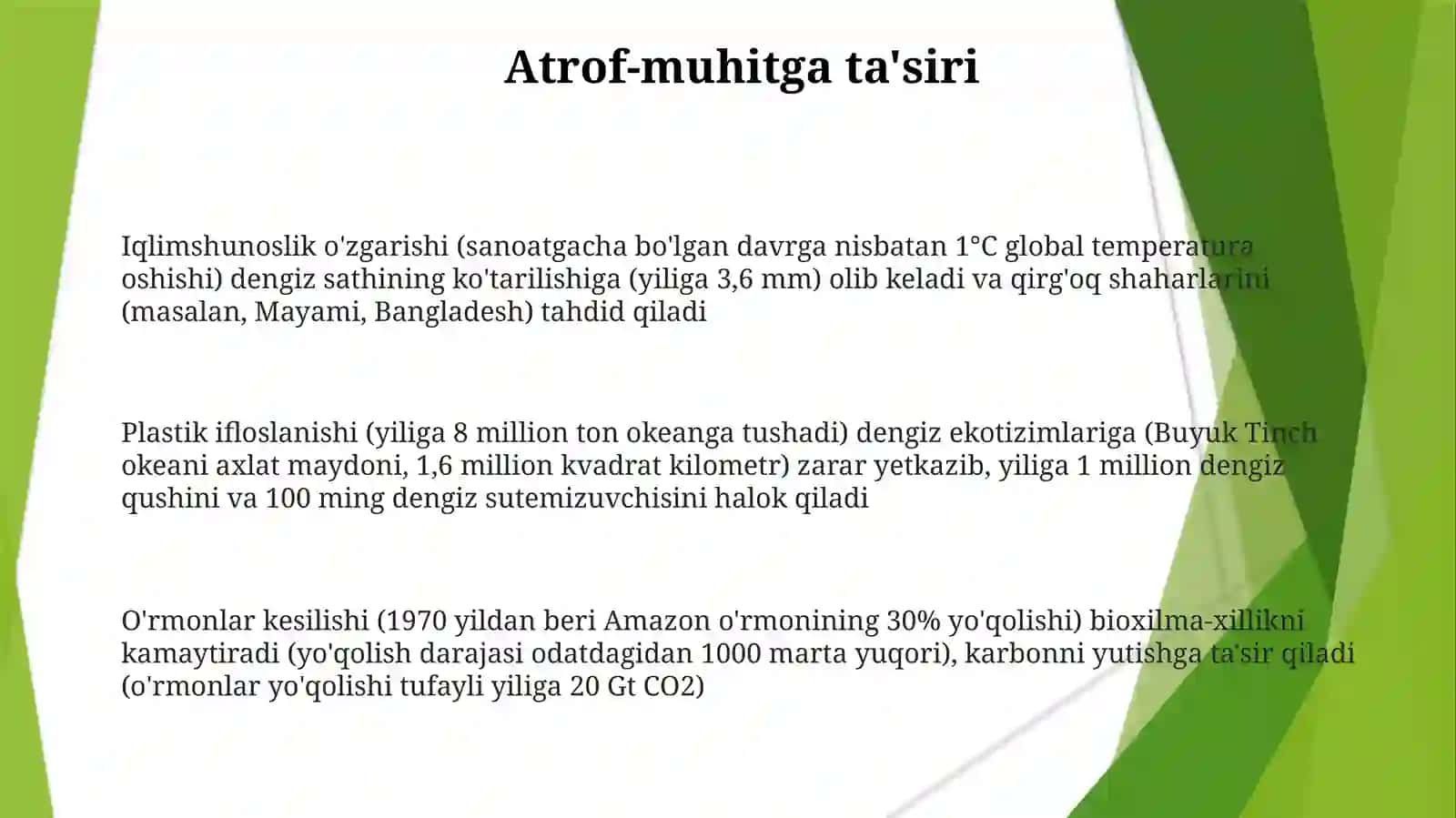 Inson va tabiat o'rtasidagi o'zaro munosabat 3