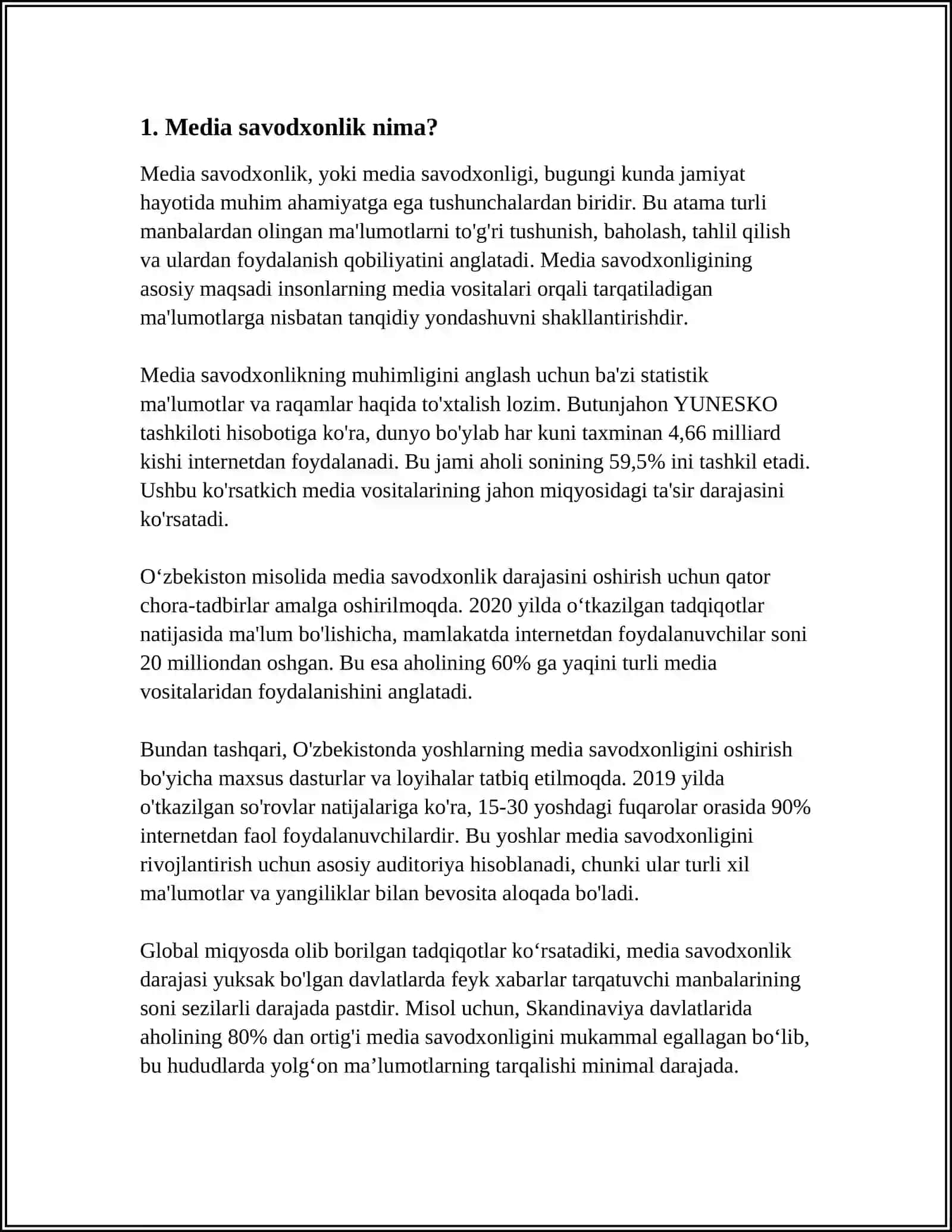 MEDIASAVODXONLIKNI RIVOJLANTIRISH YOʻLLARI 3