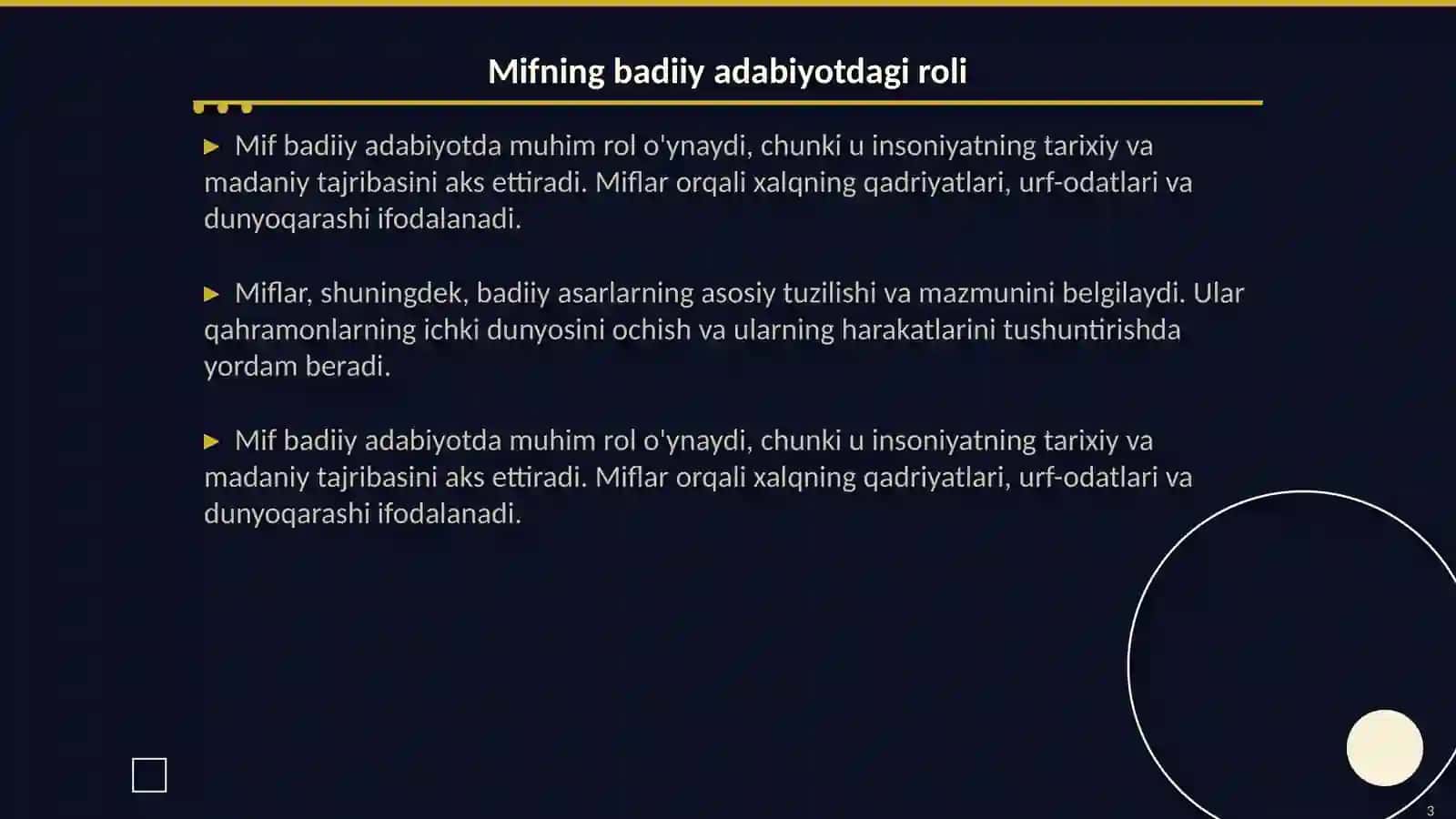 Mif va badiiy adabiyot. Mifopoetika 3