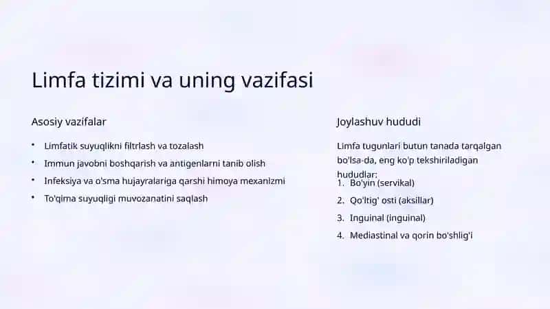Limfadenopatiya Propedevtikasi: Klinik Diagnostika va Yondashuvlar 3