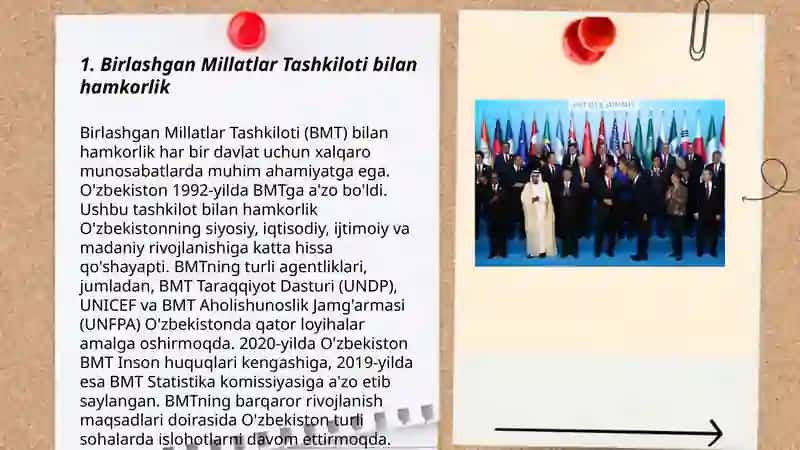 Oʻzbekistonning Xalqaro Tashkilotlar bilan hamkorlik aloqalari 3