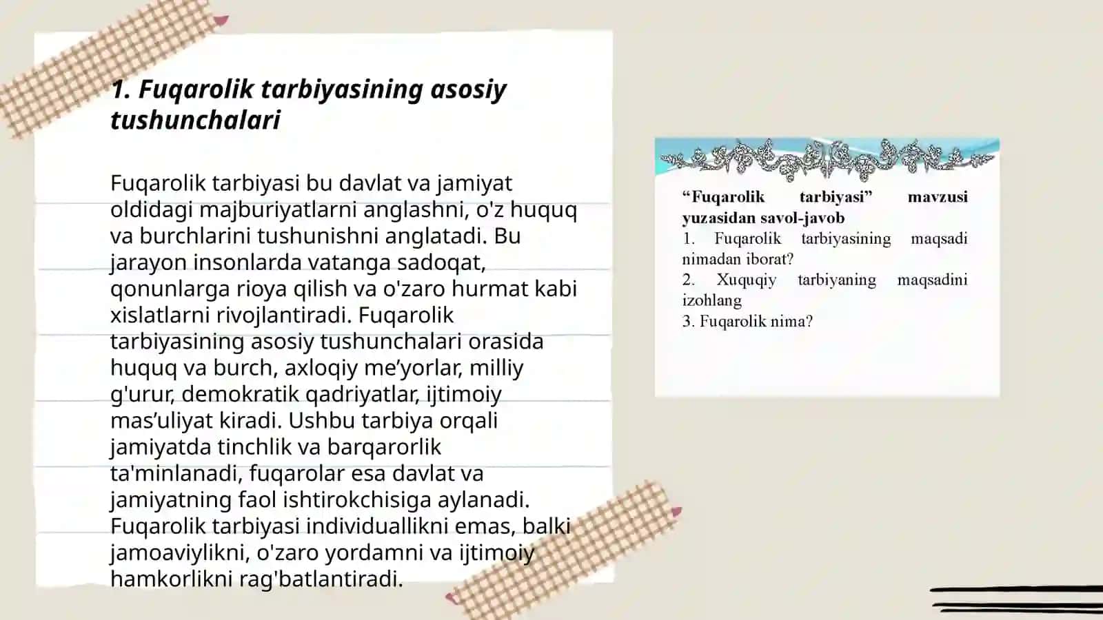 Fuqarolik tarbiyasi 3