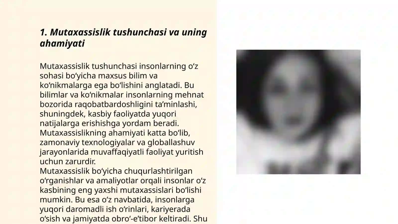 Mutaxasislikka kirish fani asoslari 3