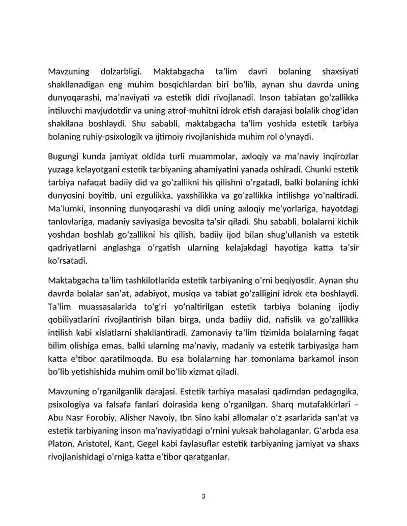 Maktabgacha talim estetik tarbiyasi 3