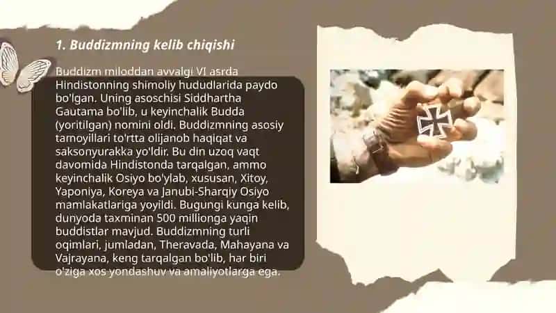 Buddizm dini tarixi va asosiy g'oyalari 3