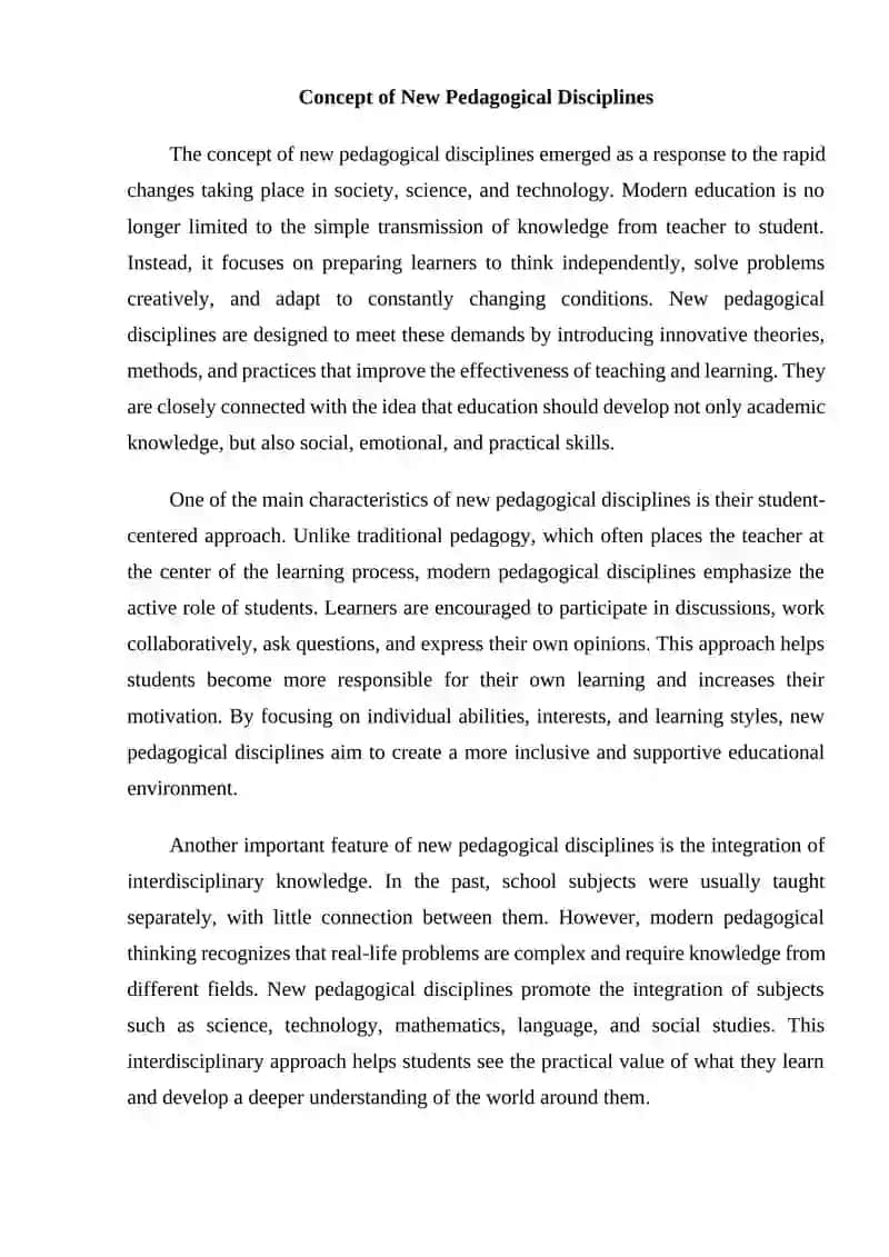 “New Pedagogical Disciplines and the Use of Information Technologies in the Teaching Process (Based on 9th Grade Experience)” 3