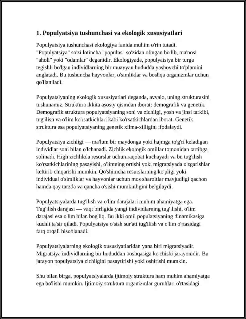 POPULYATSIYALAR EKOLOGIYASI 3