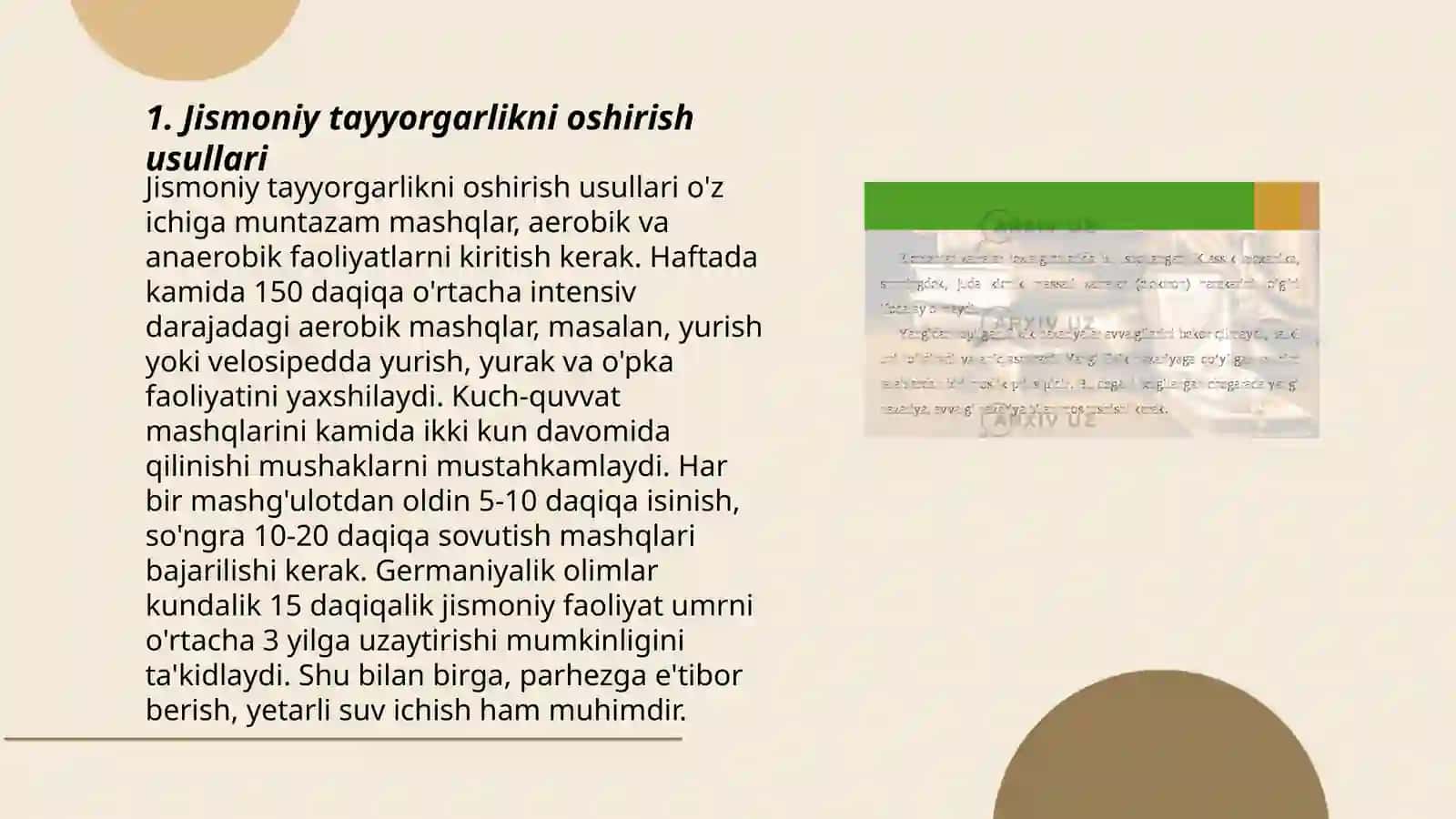 Jismoniy tayyorgarlikni oshirish usullari 3