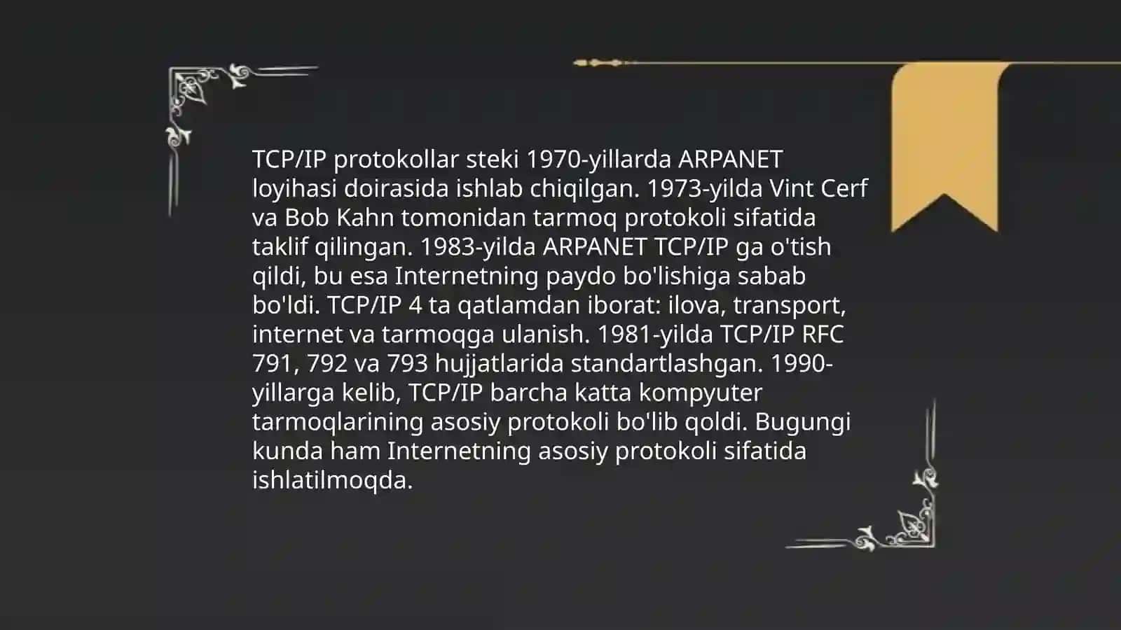 TCP/IP protokollar steki haqida umumiy tushuncha 3