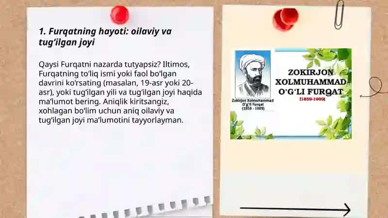 Furqat hayoti va ijodi 3