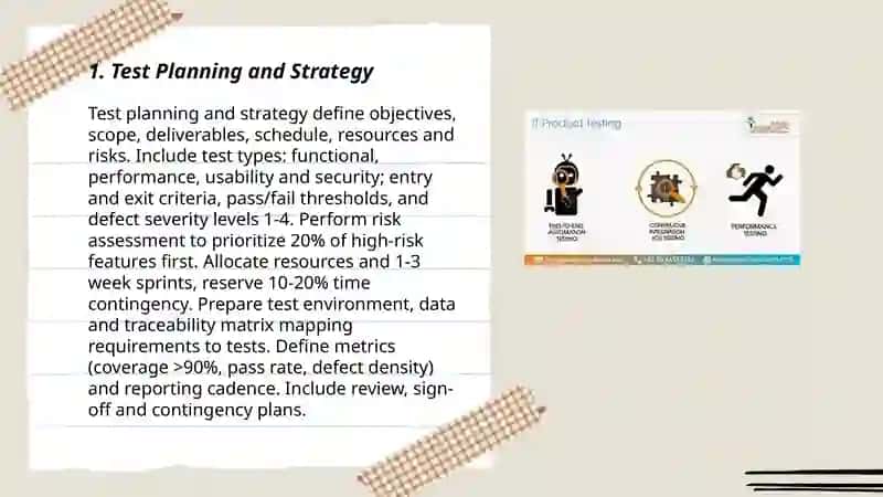 Test Planning and Strategy 3
