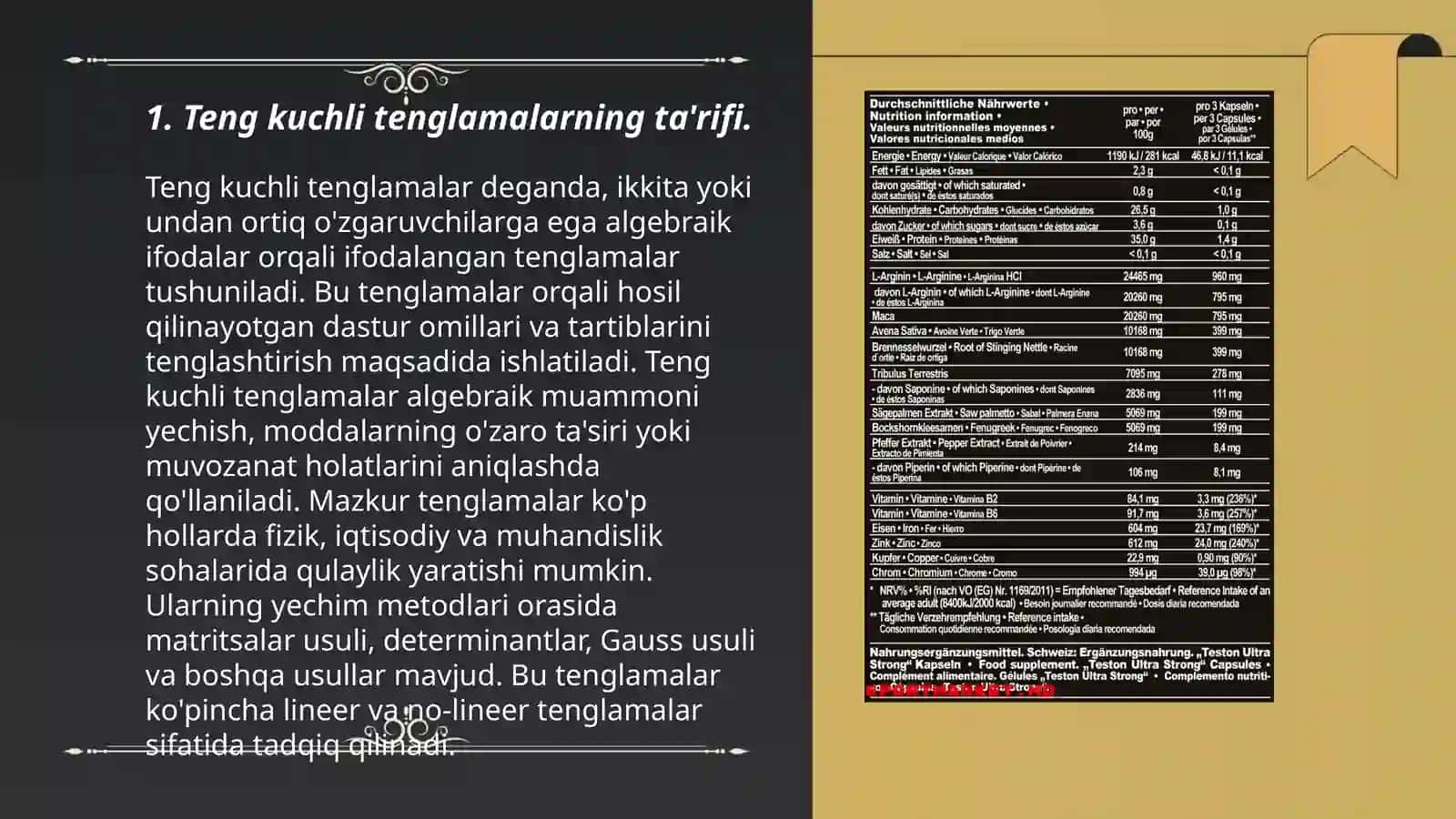 Teng kuchli tenglamalar 3