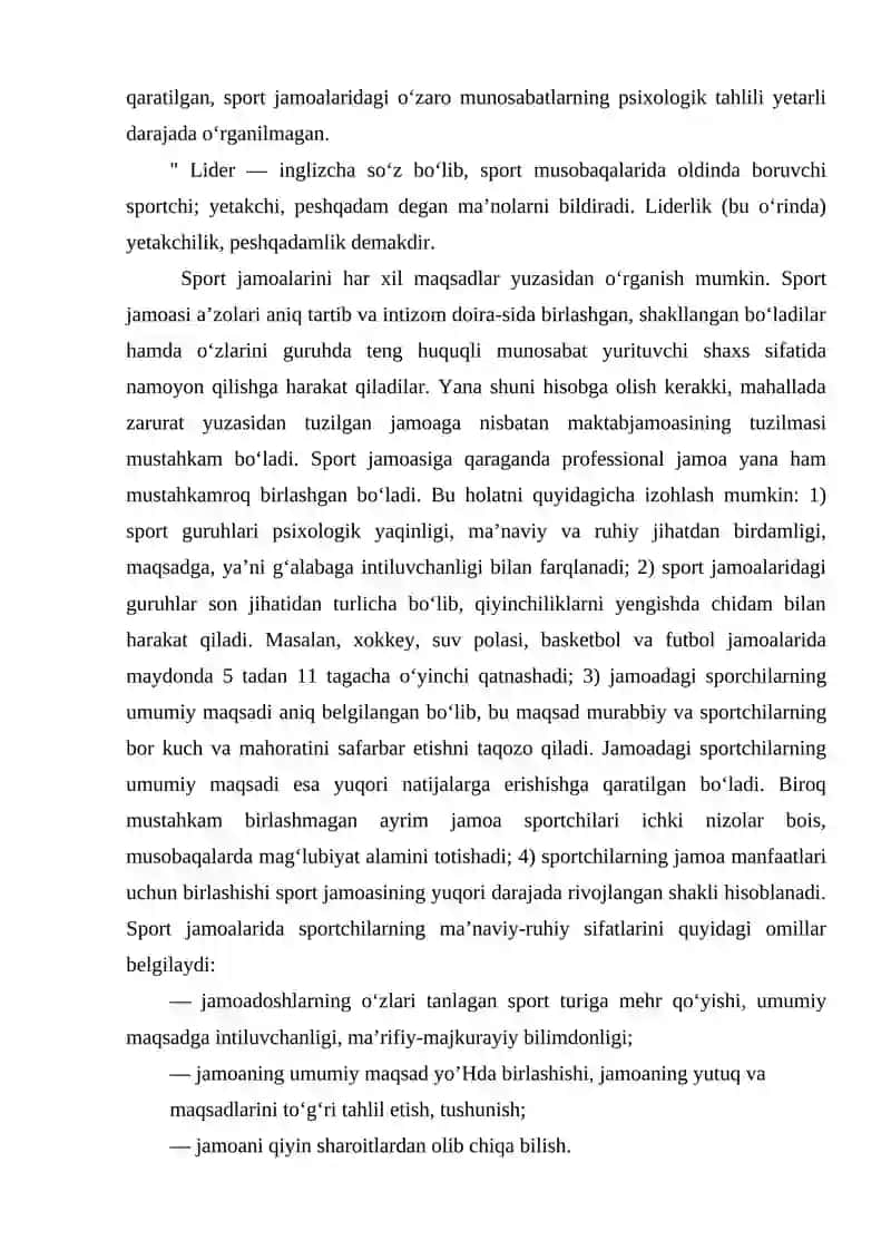 Sport jamoasidagi shaxslararo munosabatlar 3