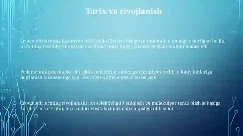 Kraun efirlar-dori vositalari sifatida 3