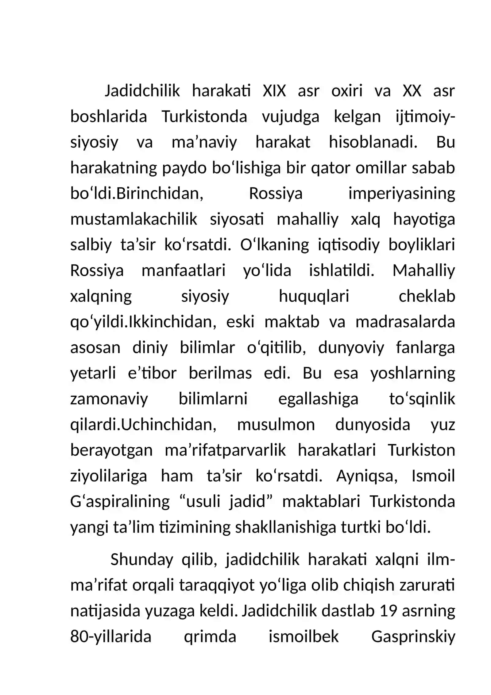 Jadidchilik harakati Tarixi 3
