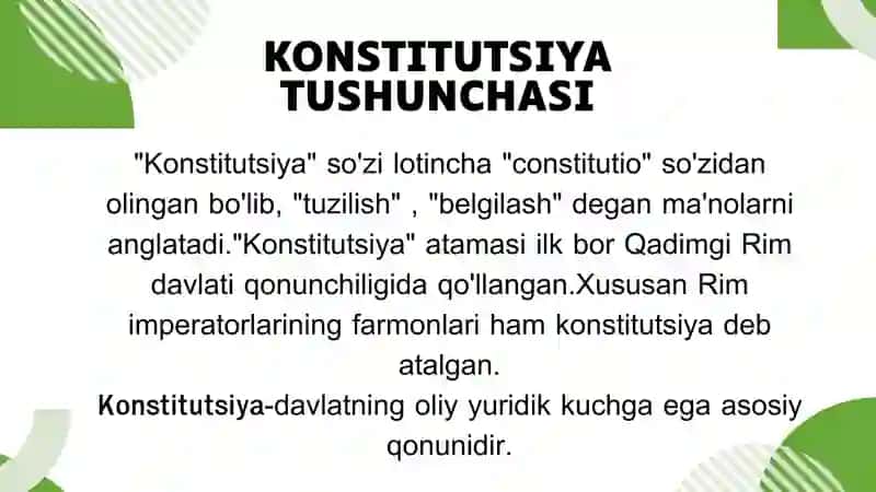 Konstitutsiya haqida taqdimot 3