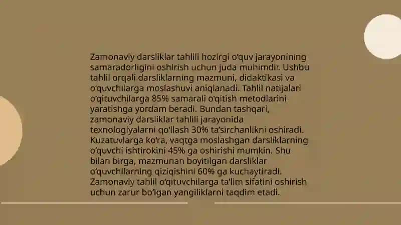 Zamonaviy darsliklar tahlili 3