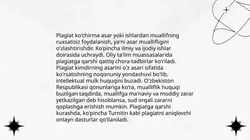 Plagiat va uning salbiy oqibatlari 3