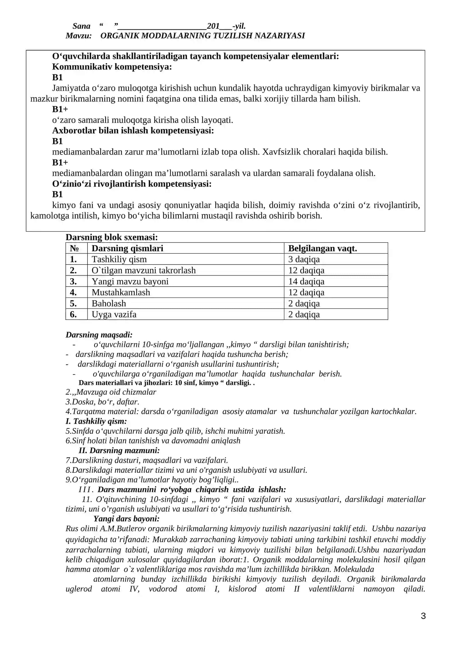 ORGANIK KIMYO TARIXI 3