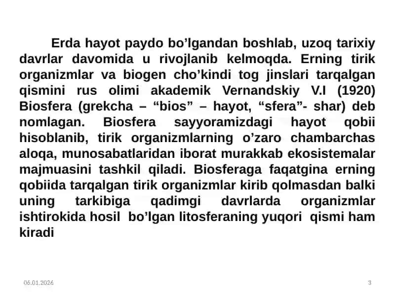 Biosfera haqida umumiy tushuncha 3
