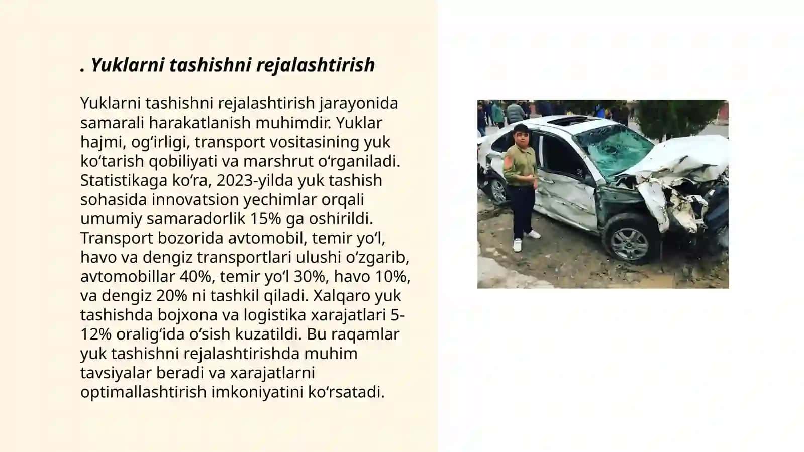 Yuklarni tashishni tashkil etish 3