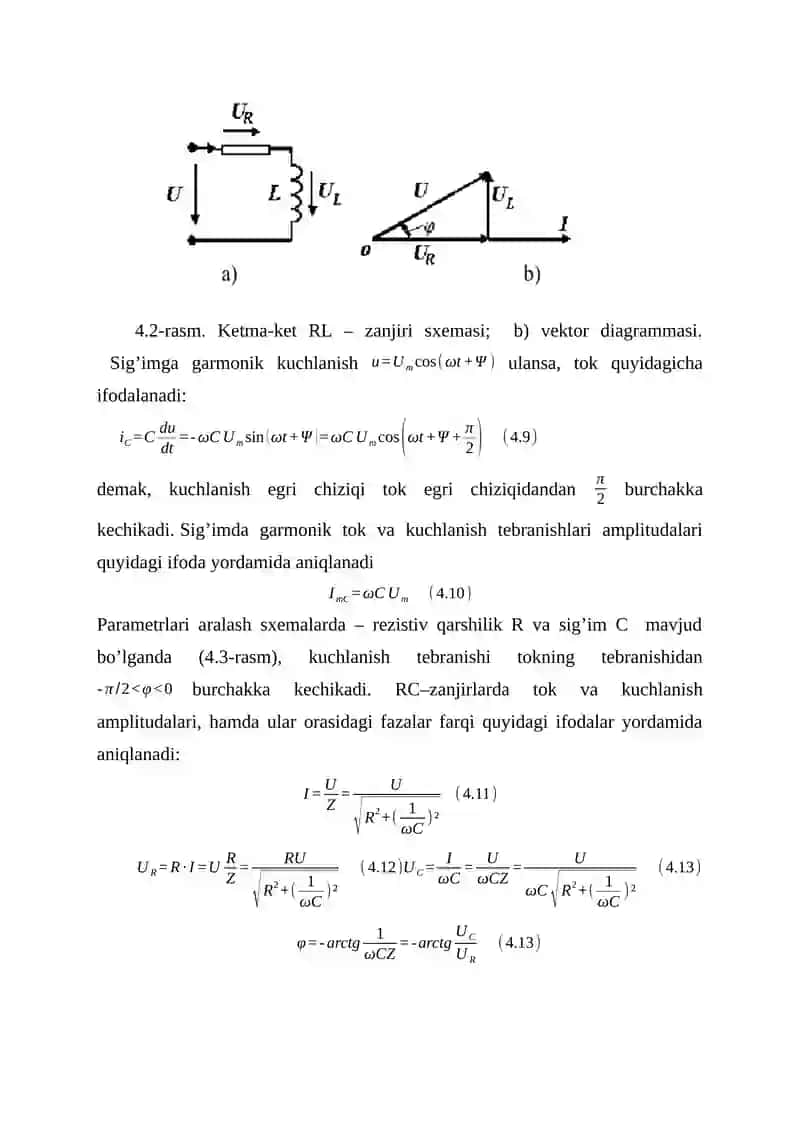 RL VA RC-zanjirlarini o‘zgaruvchan chastotalarda tadqiq etish 3