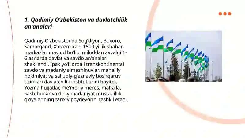 Oʻzbekiston mustaqillik gʻoyalarining tarixiy asoslari 3