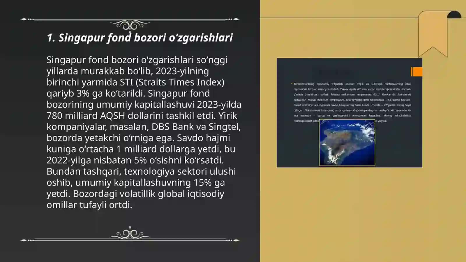 Singapur fond bozori oʻzgarishlari 3