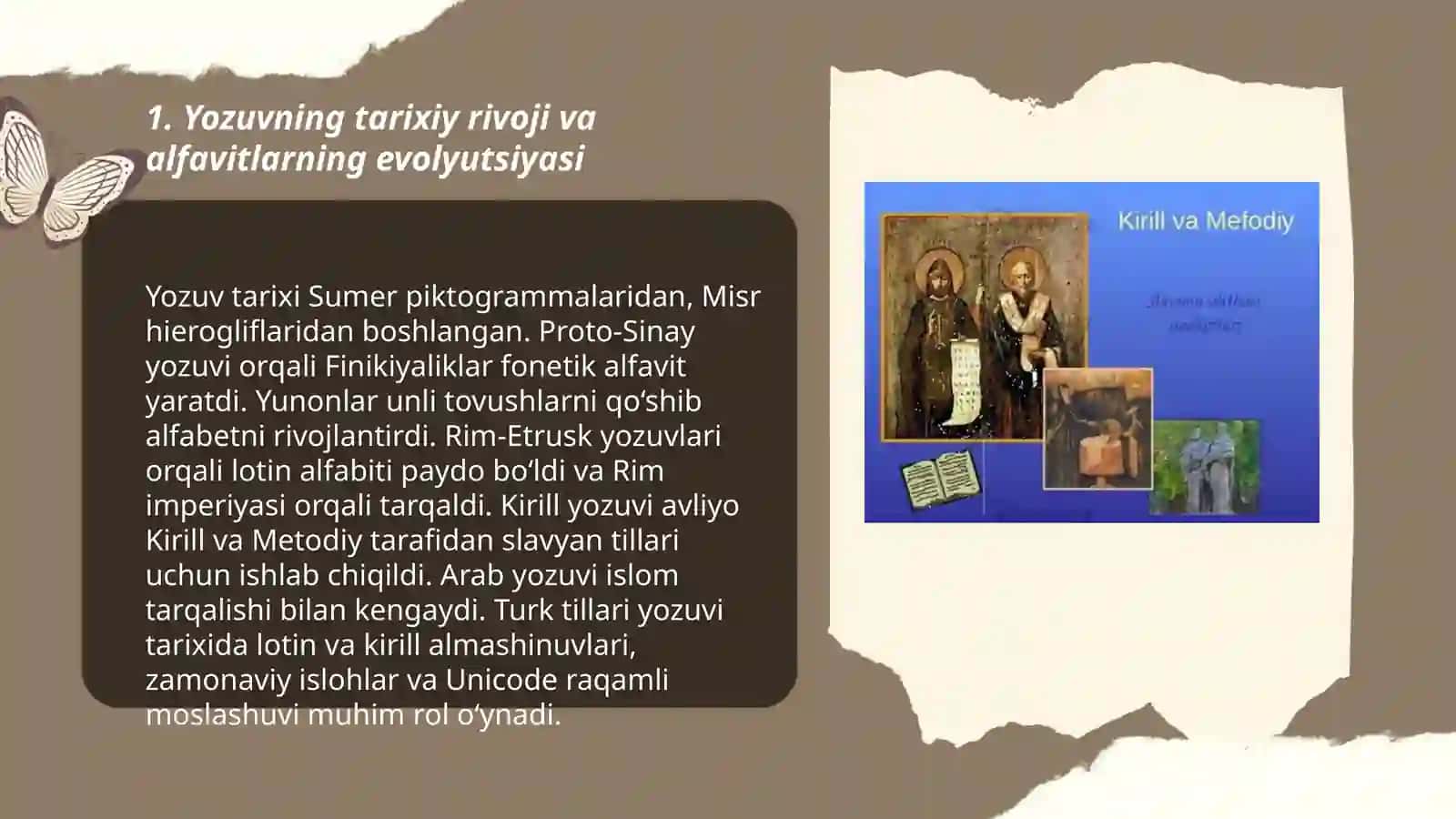 Yozuv. Alfavit, grafika va ortagrafiya. Transkripsiya va translieratsiya 3