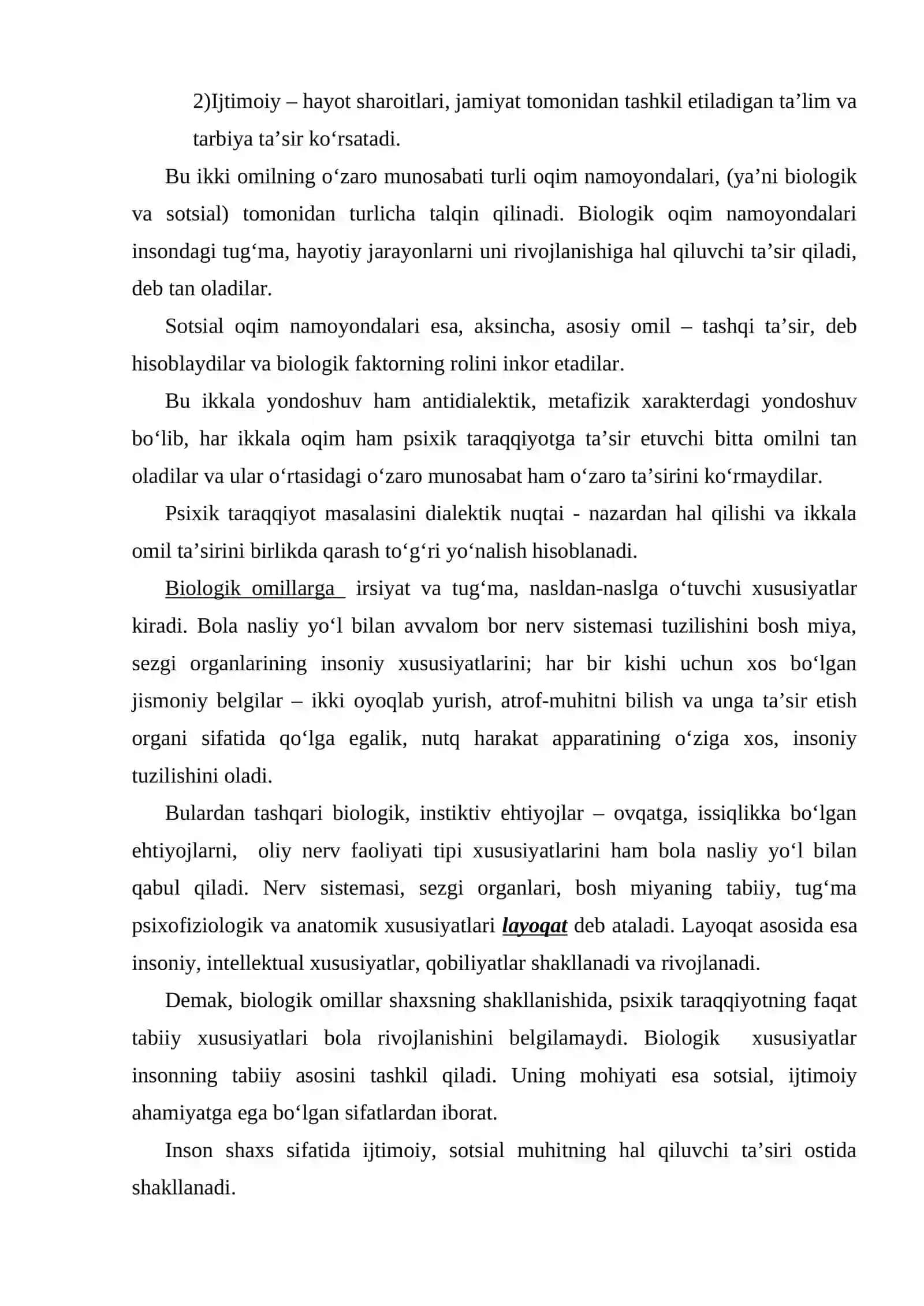 Psixik rivojlanish va uni davrlashtirish muammosi 3